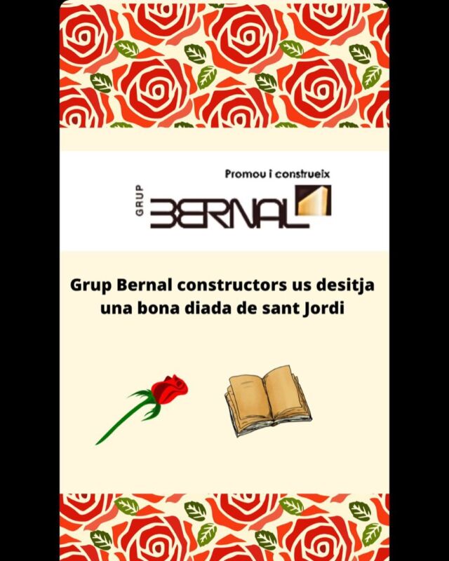 Molt bon dia de Sant Jordi per a tothom!! 🌹🌹🌹